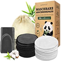 24Pcs Discos Desmaquillantes Reutilizables- Algodones Desmaquillantes Lavables y Ecologicos- con Turbante y Bolsa de…